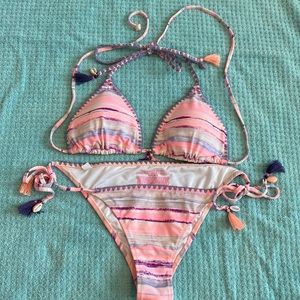 Victorias Secret Swim Teeny Bikini Med Top, Small Bottom